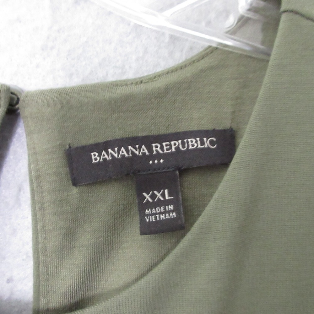 Banana Republic Factory Dress Plus‎ XXL Green High Neck Knit Minimalist Capsule - Picture 4 of 10